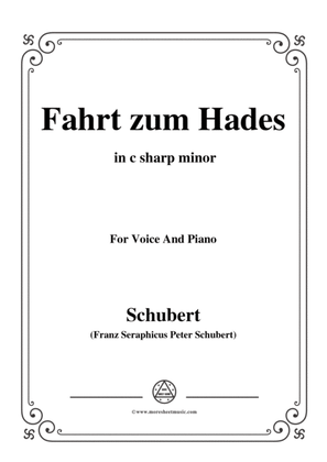 Schubert-Fahrt zum Hades,in c sharp minor,D.526,for Voice and Piano