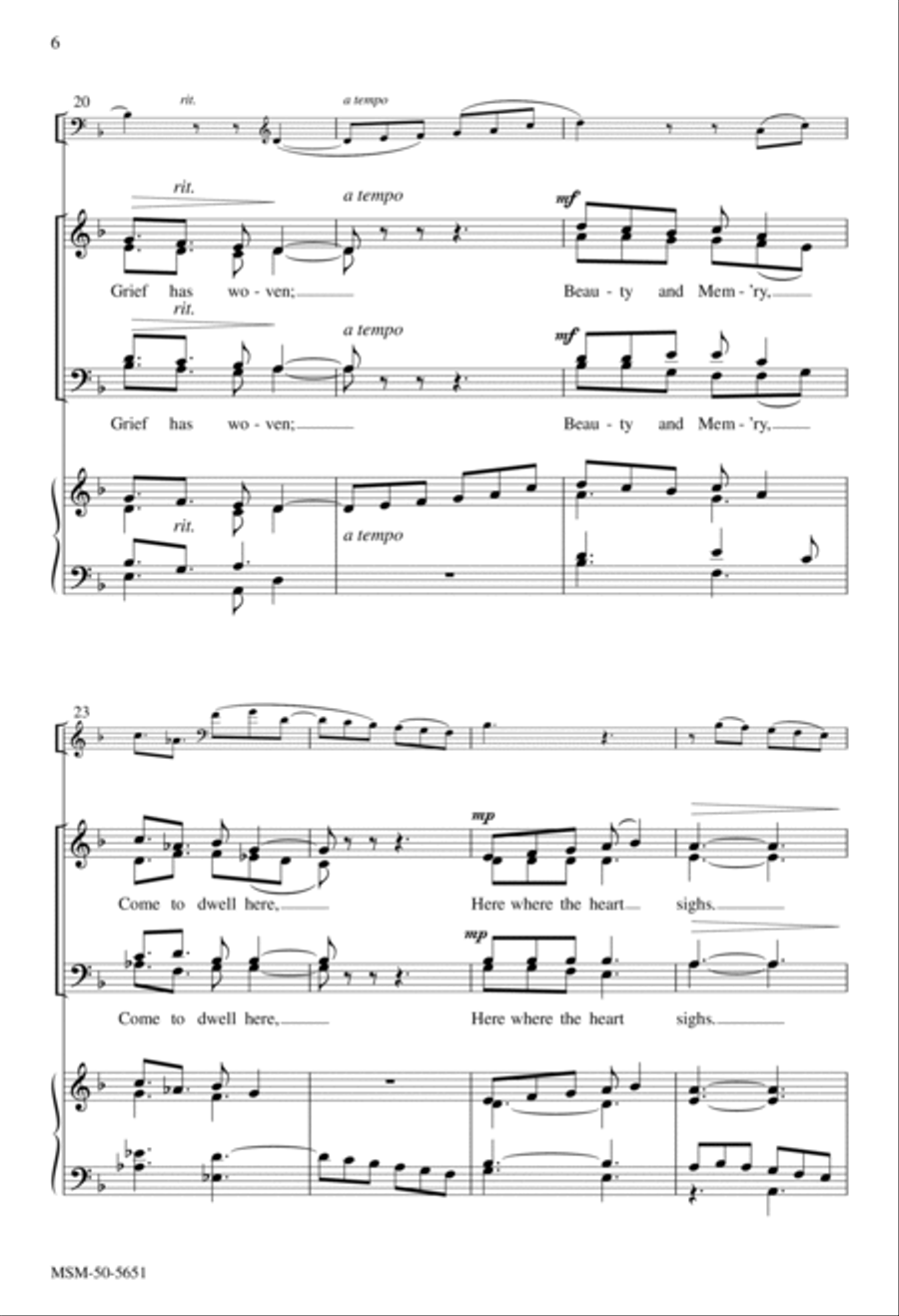 Hear on the Night Wind 4-Part scores gallery preview page 4