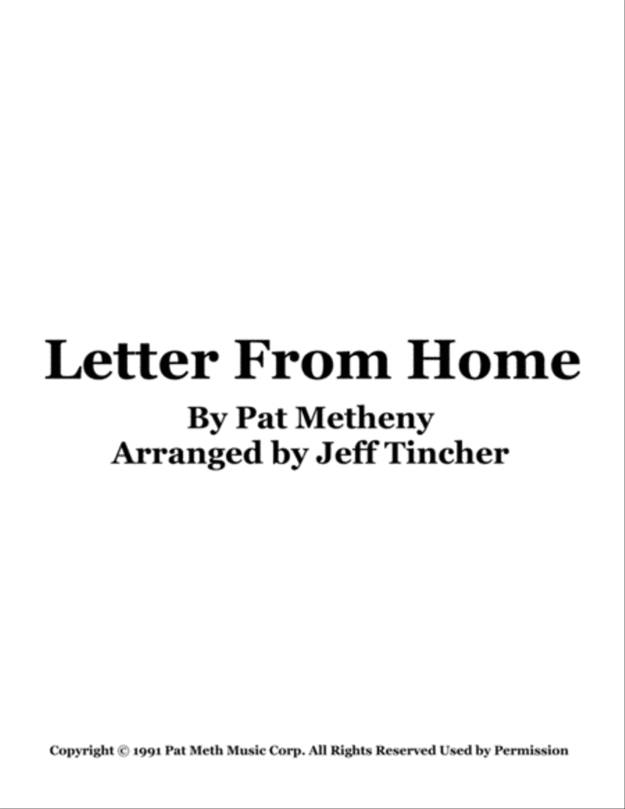 Letter From Home Piano Solo scores gallery preview page 1