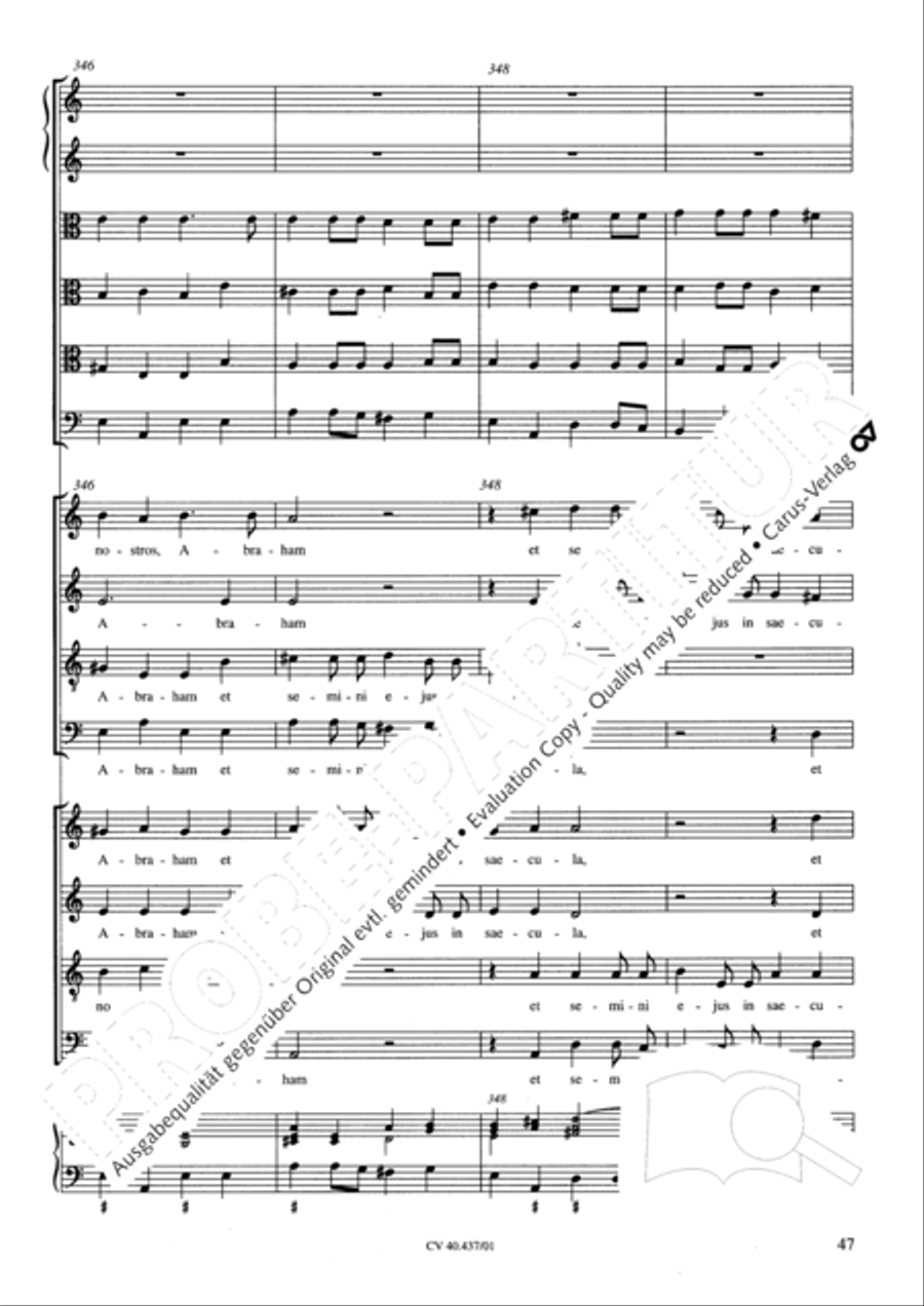 Magnificat a 8 voci con 6 vel 10 istromenti 4-Part scores gallery preview page 43