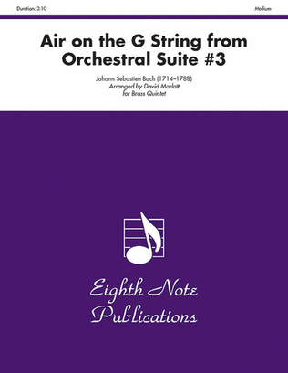 Book cover for Air on the G String (from Orchestral Suite #3)