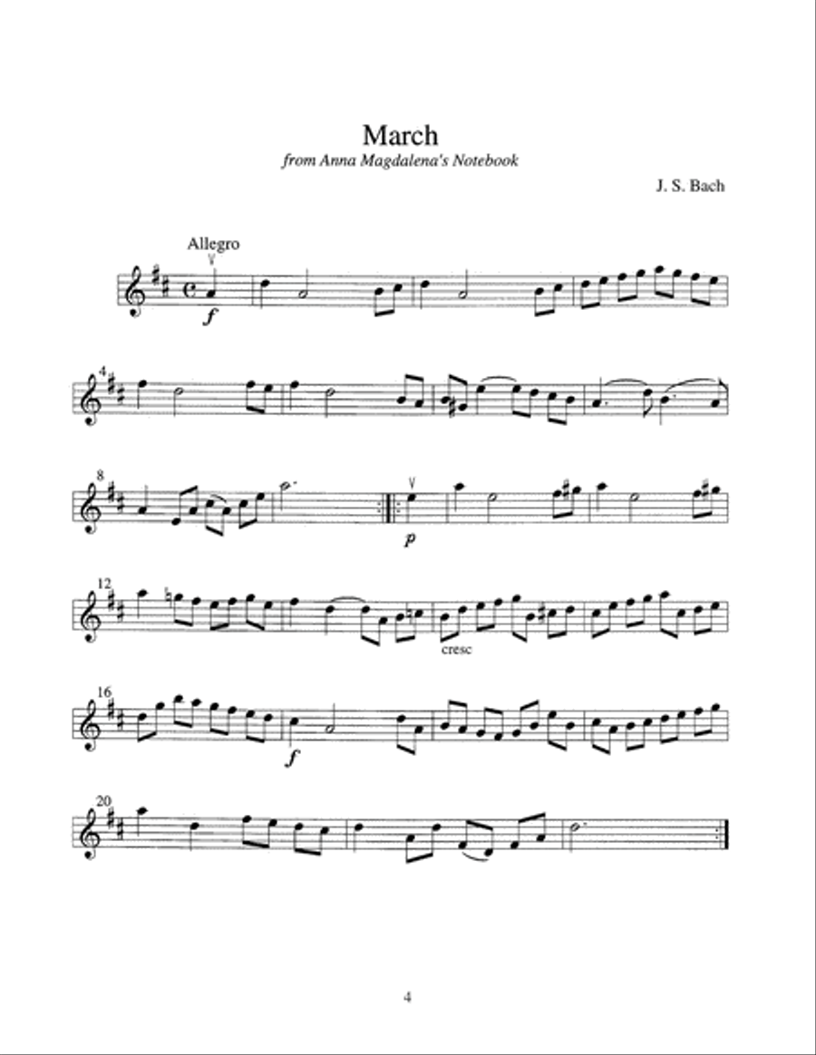 The Student Violinist: Bach Violin Solo scores gallery preview page 5