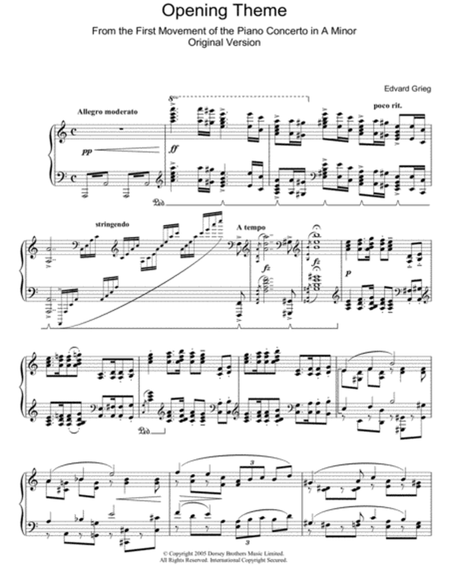 Piano Concerto In A Minor