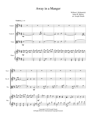 Book cover for Away In A Manger/Cradle Song - Score & All Parts