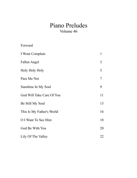 Piano Preludes Volume 46 image number null