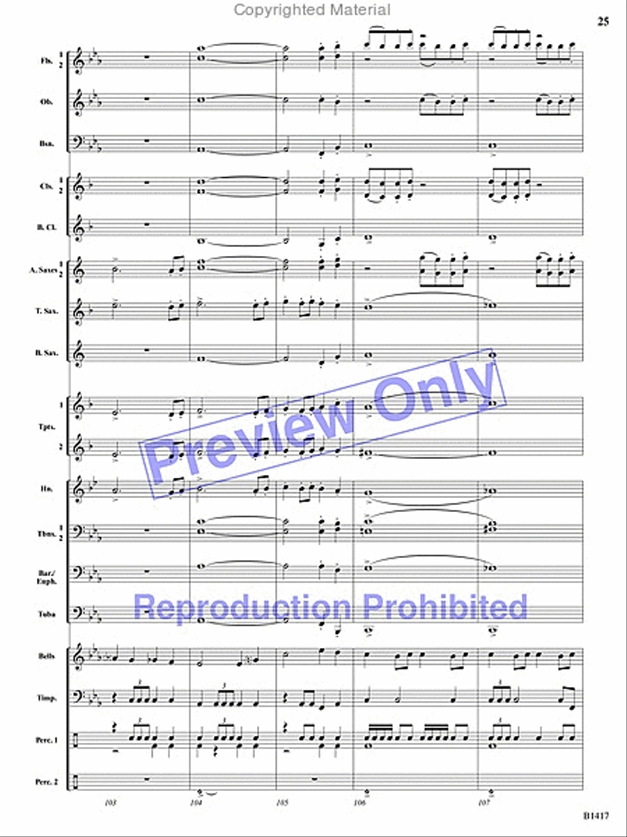 The Red Baron Concert Band scores gallery preview page 48