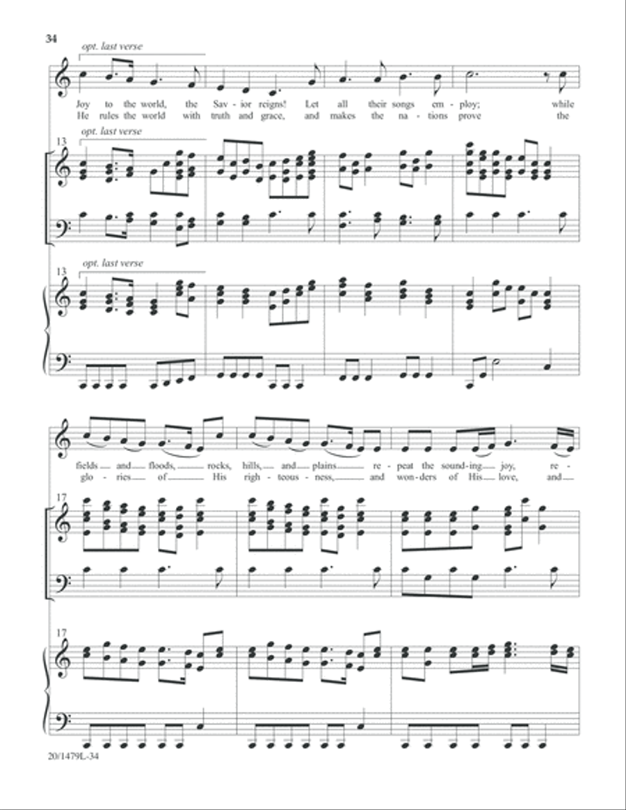 Christmas Carol Celebrations - Keyboard/Handbell Score 5-Octaves scores gallery preview page 35
