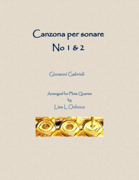 Canzona per sonare No.1 & 2 for Flute Quartet (2C, A, B) image number null