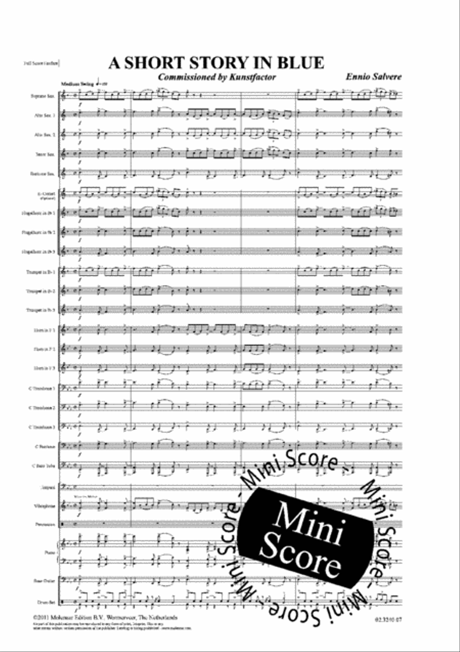 A Short Story in Blue Fanfare Band scores gallery preview page 7