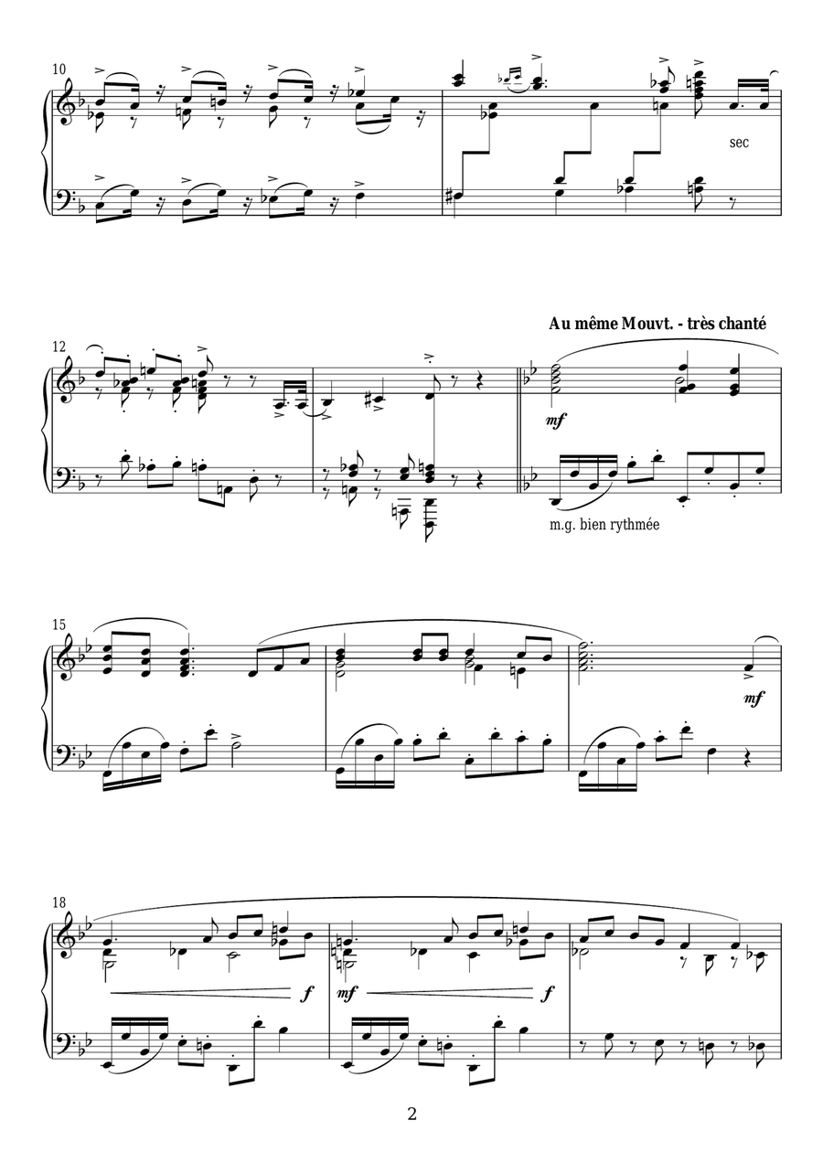 Piece Breve Sur Le Nom D'Albert Roussel Piano Solo scores gallery preview page 2