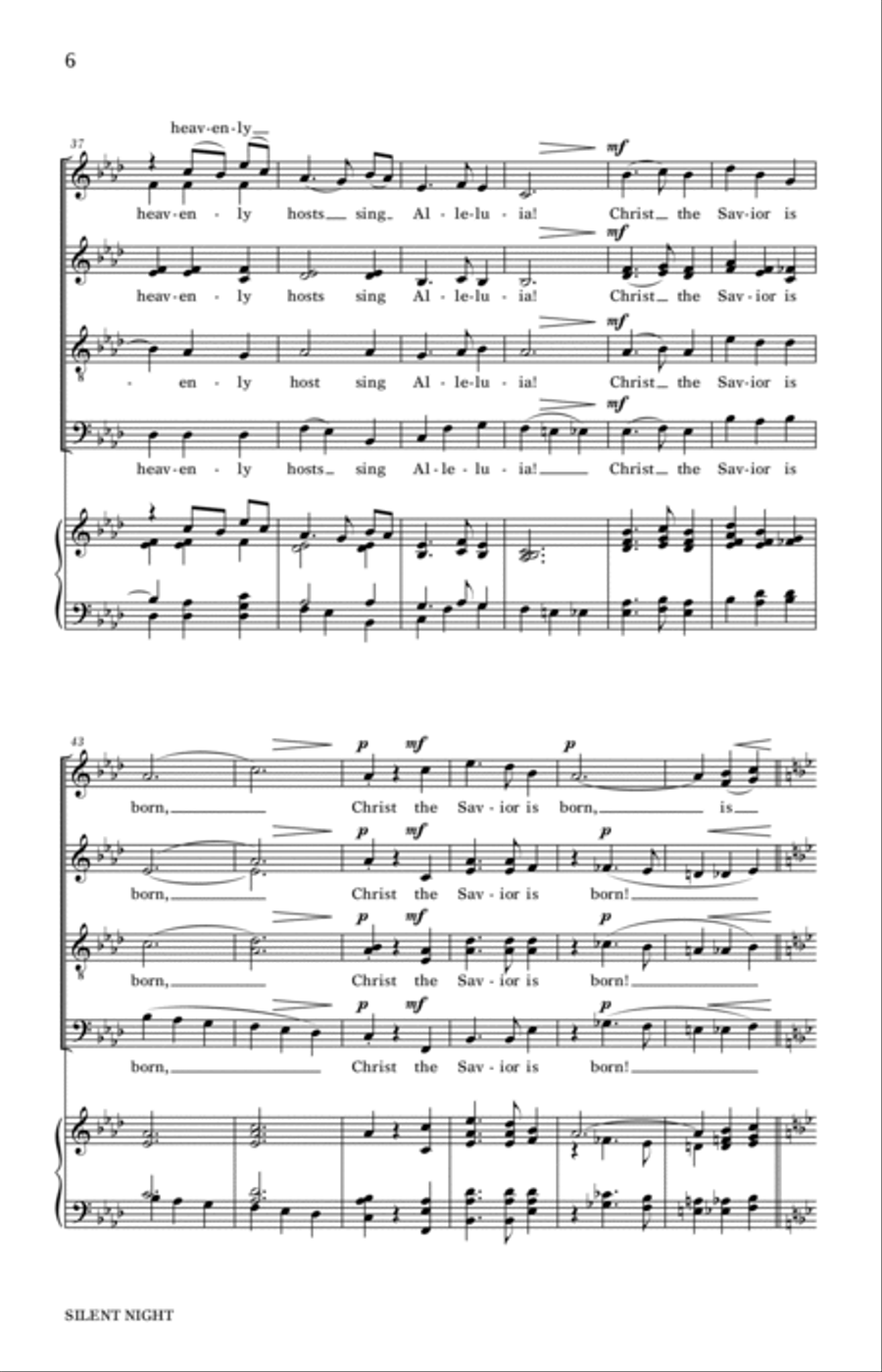 Silent Night 4-Part scores gallery preview page 4