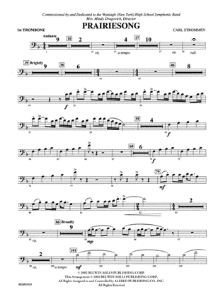 Prairiesong: 1st Trombone