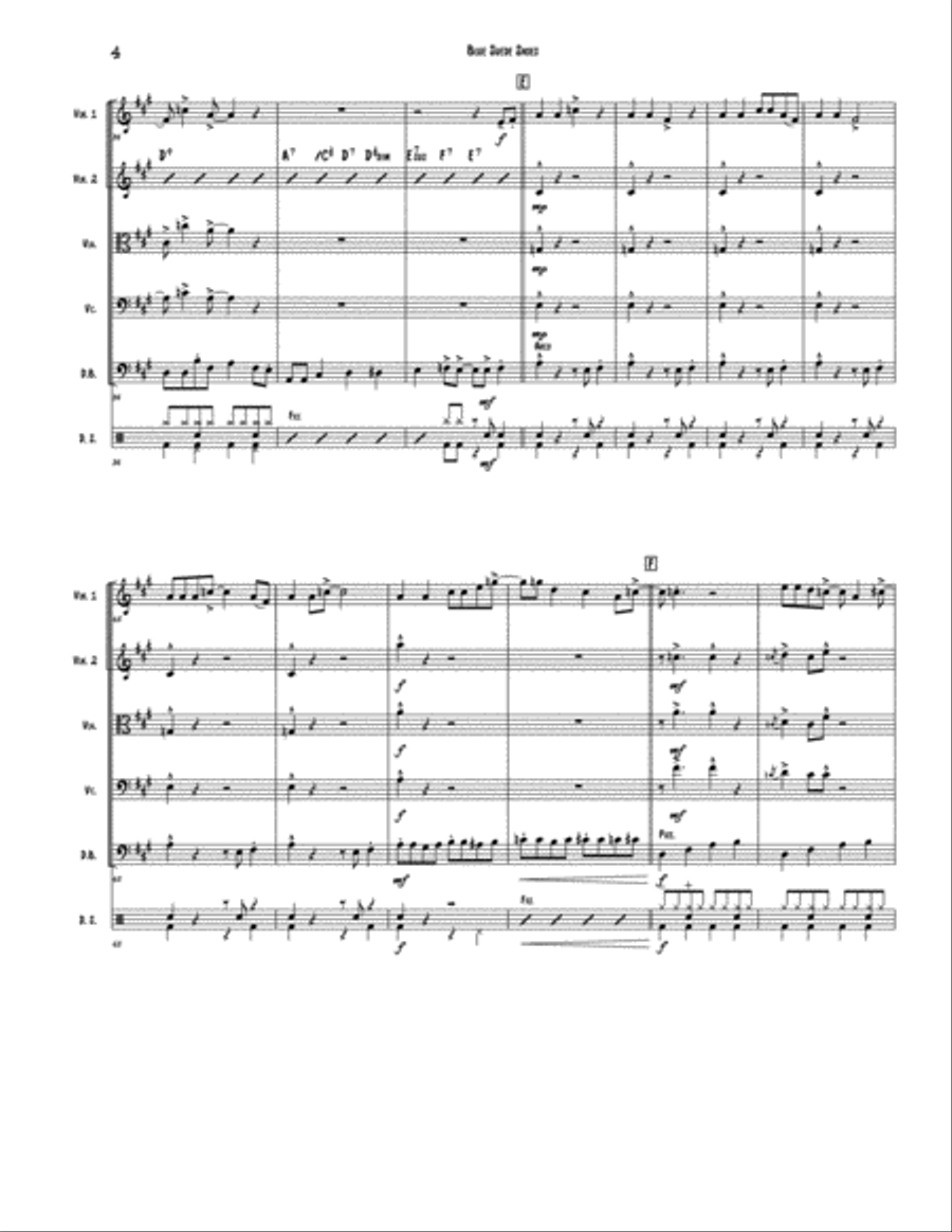 Blue Suede Shoes String Quintet scores gallery preview page 4