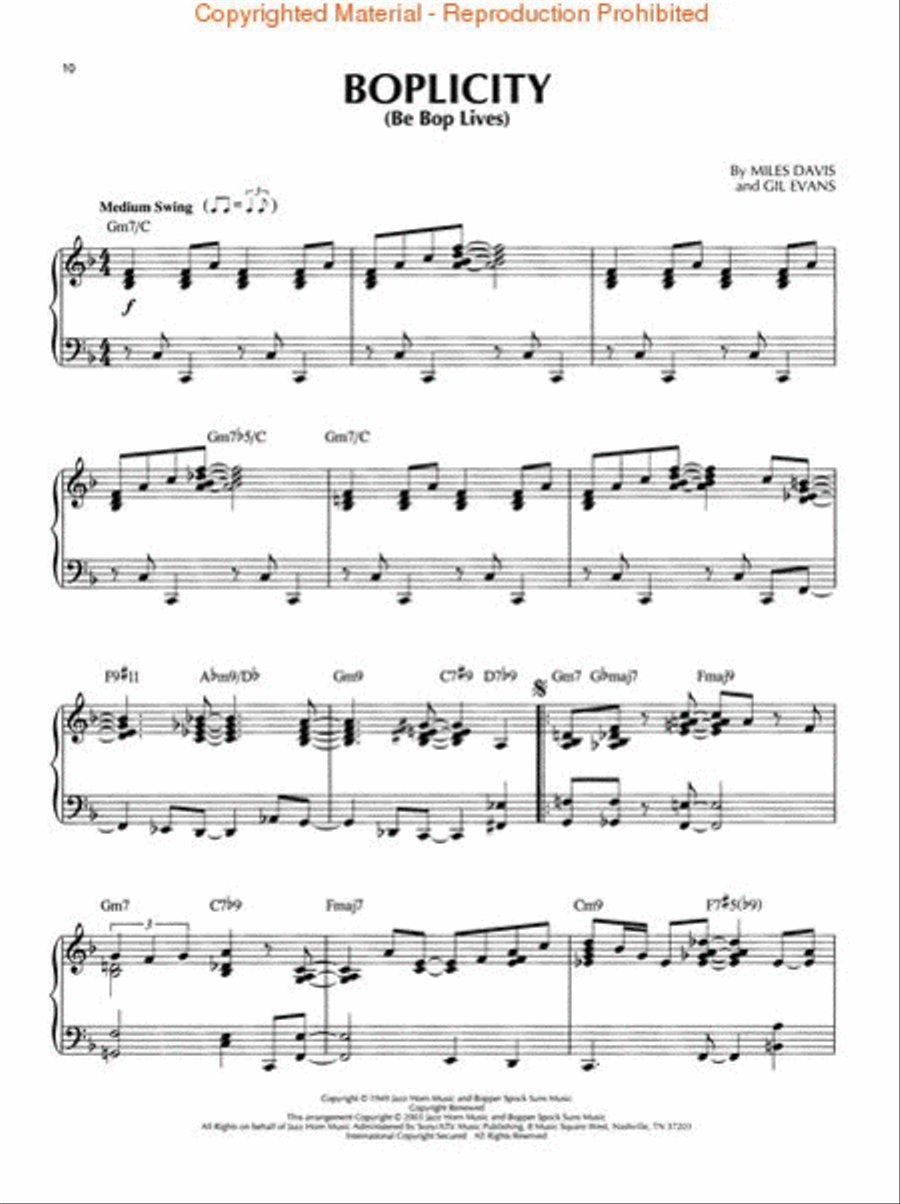 Miles Davis – 2nd Edition Piano Solo scores gallery preview page 4