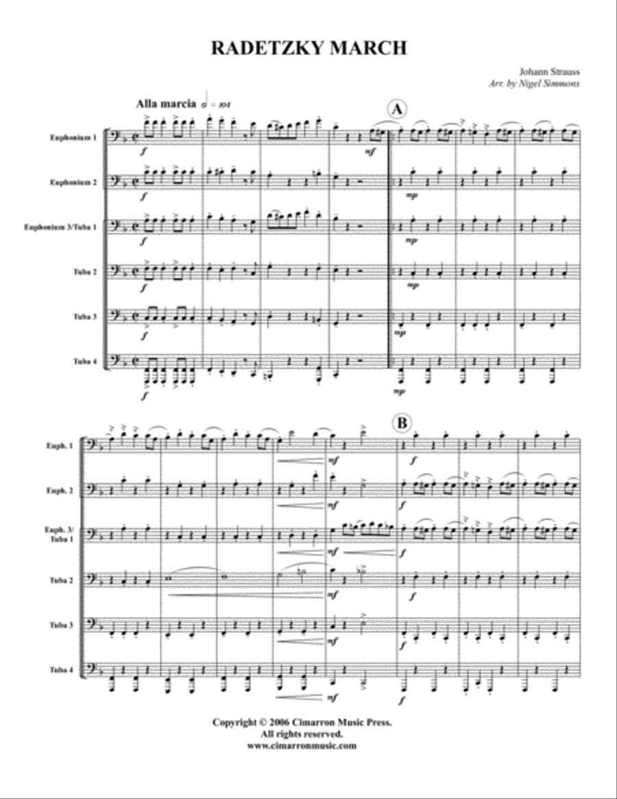 Radetzky March Large Ensemble scores gallery preview page 2