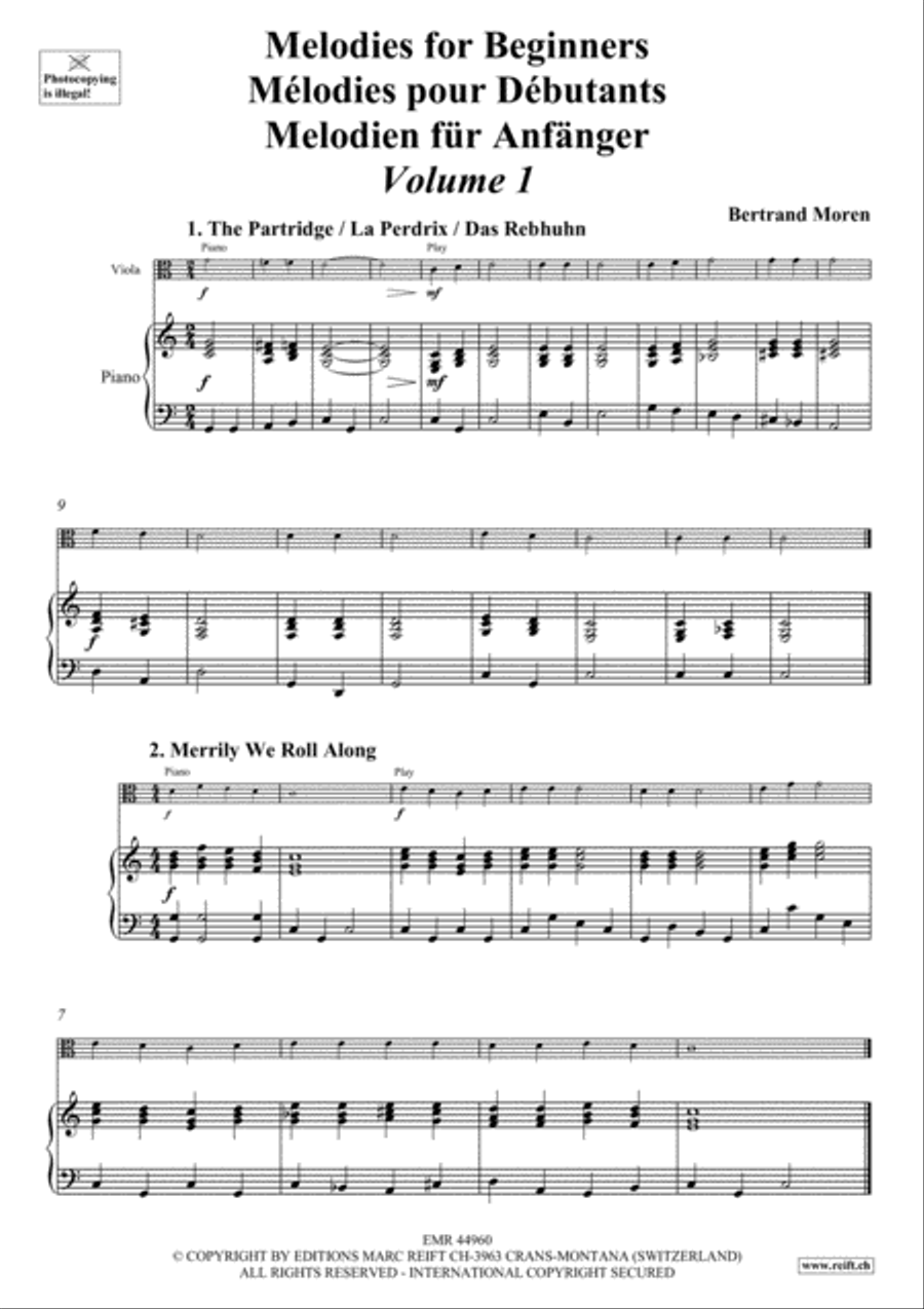 Melodies for Beginners Volume 1 Viola scores gallery preview page 6