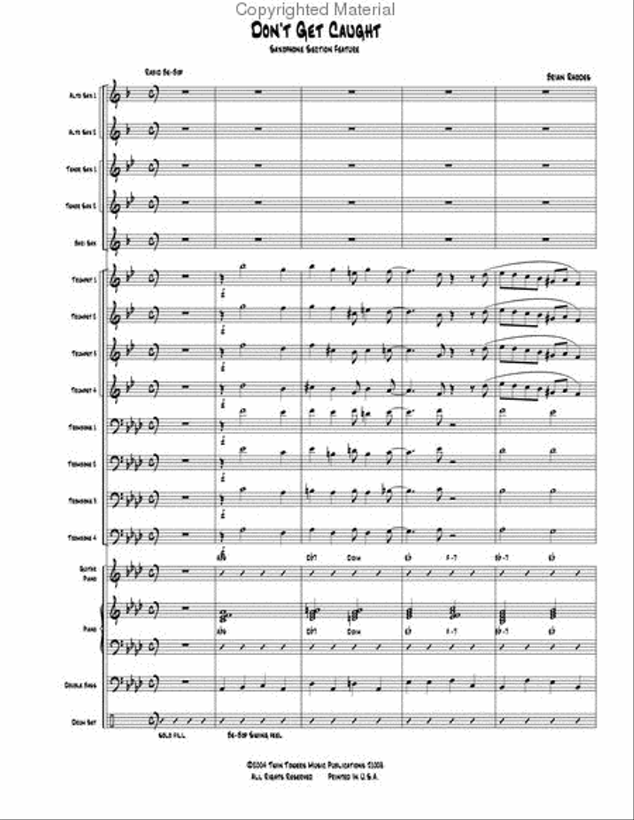 Don't Get Caught Jazz Ensemble scores gallery preview page 5