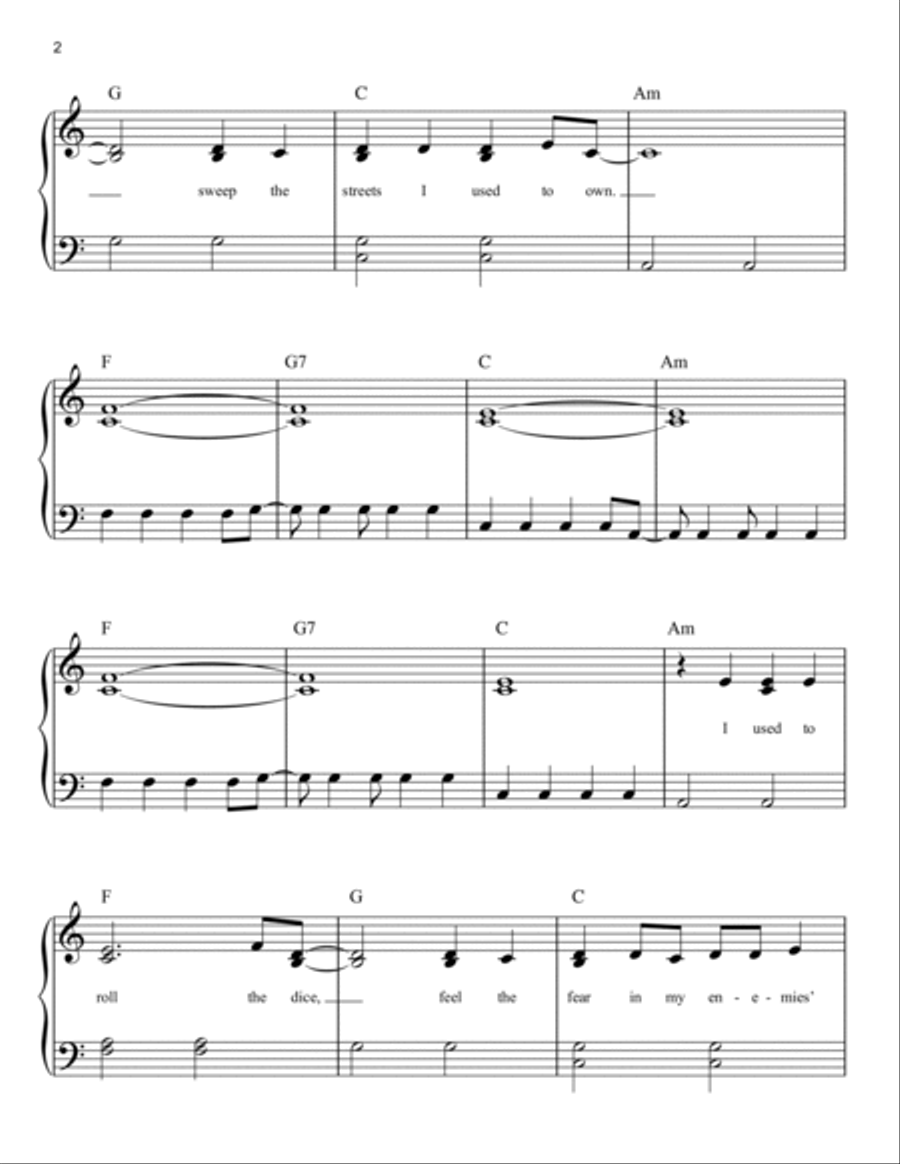 Viva La Vida Easy Piano scores gallery preview page 2