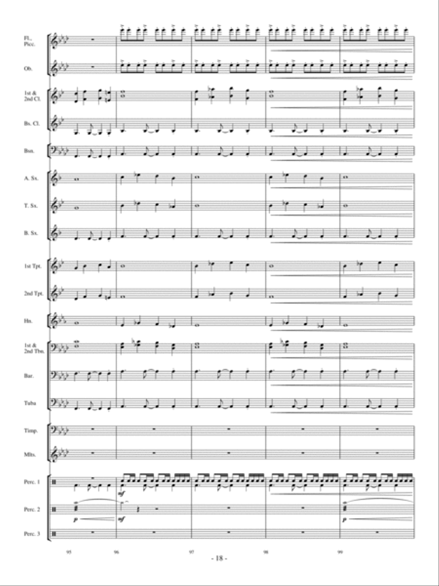 The Witch and the Saint Concert Band scores gallery preview page 17