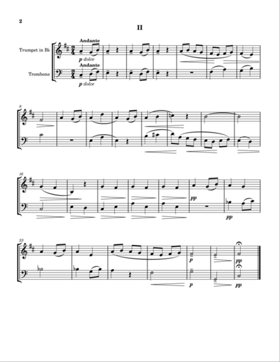 For Children - Book 1 (Trumpet and Trombone) Brass Duet scores gallery preview page 3
