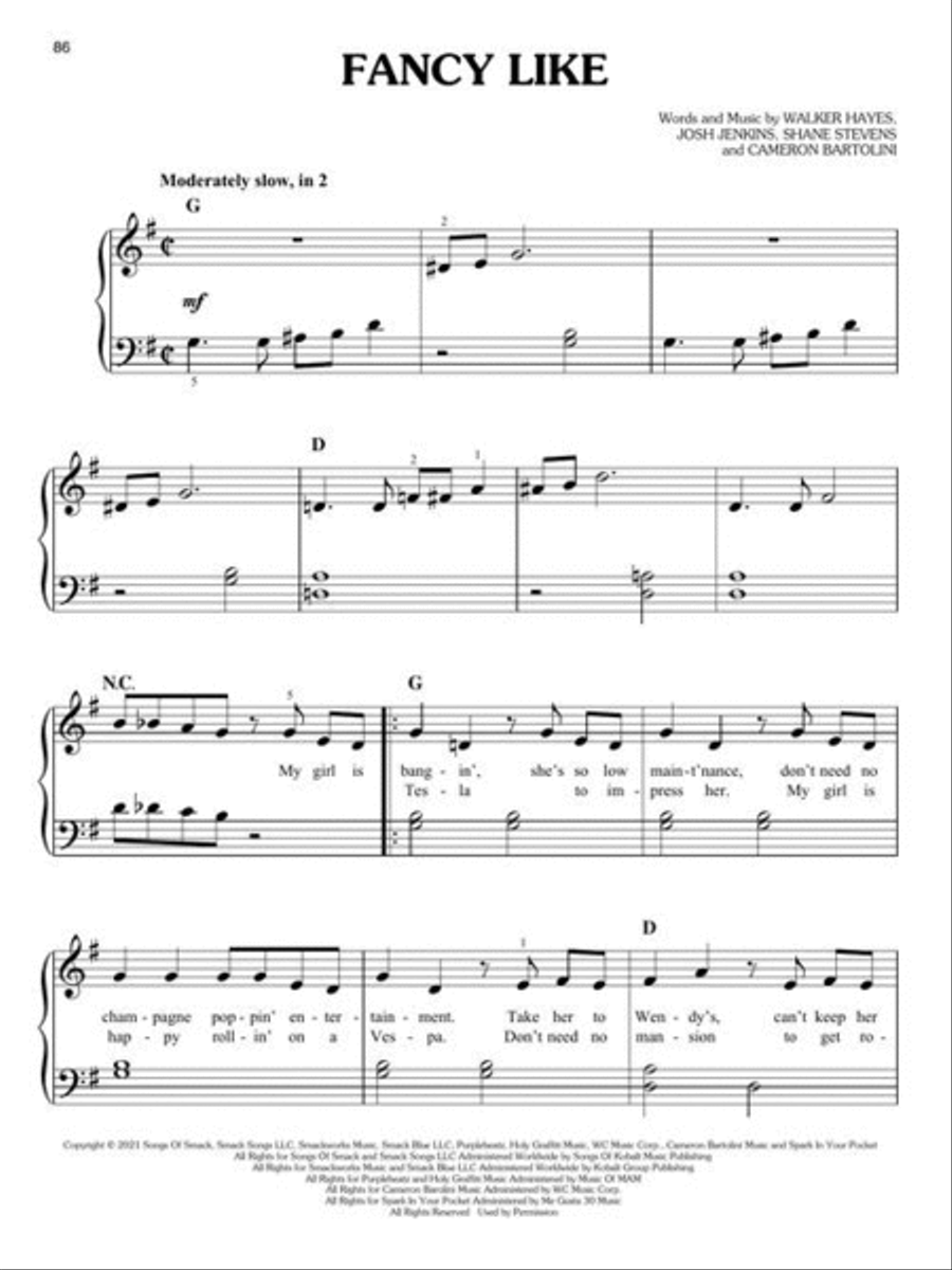First 50 Country Hits You Should Play on Piano Easy Piano scores gallery preview page 5