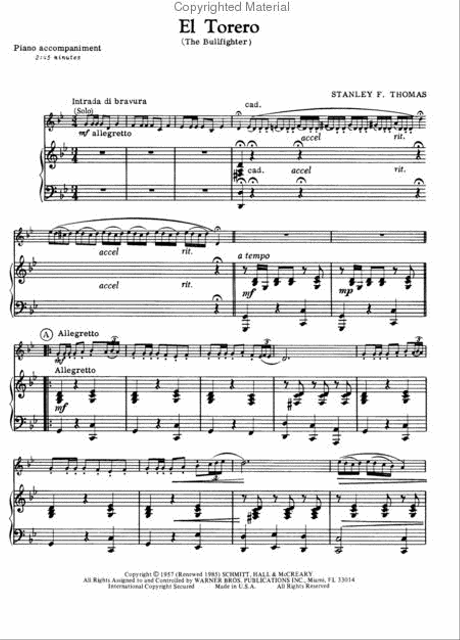 El Torero Small Ensemble scores gallery preview page 2