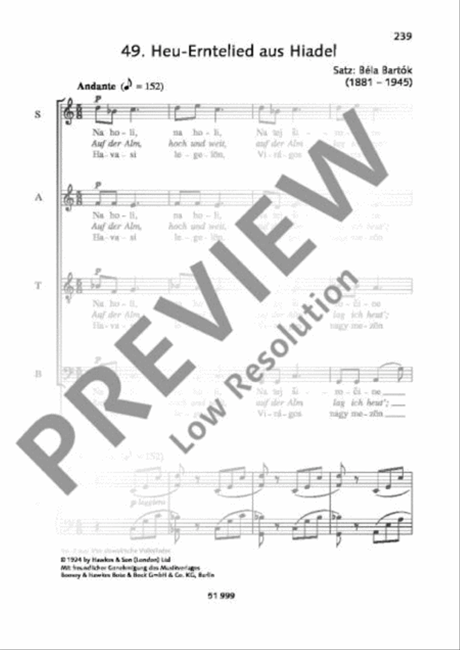 Heu-Erntelied aus Hiadel 4-Part scores gallery preview page 2