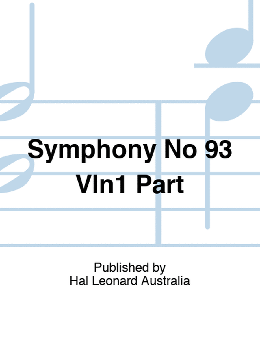 Symphony No 93 Vln1 Part