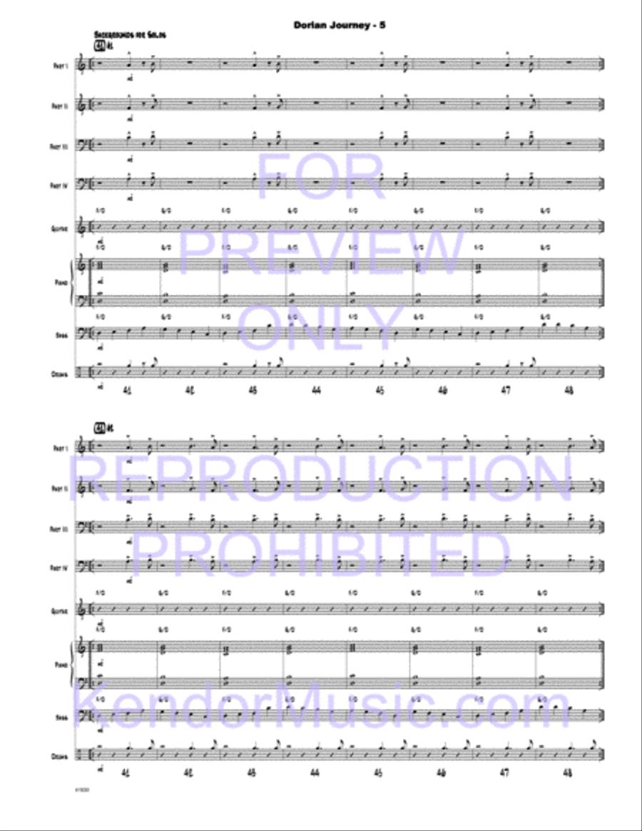 Dorian Journey Dorian Journey Jazz Ensemble scores gallery preview page 6