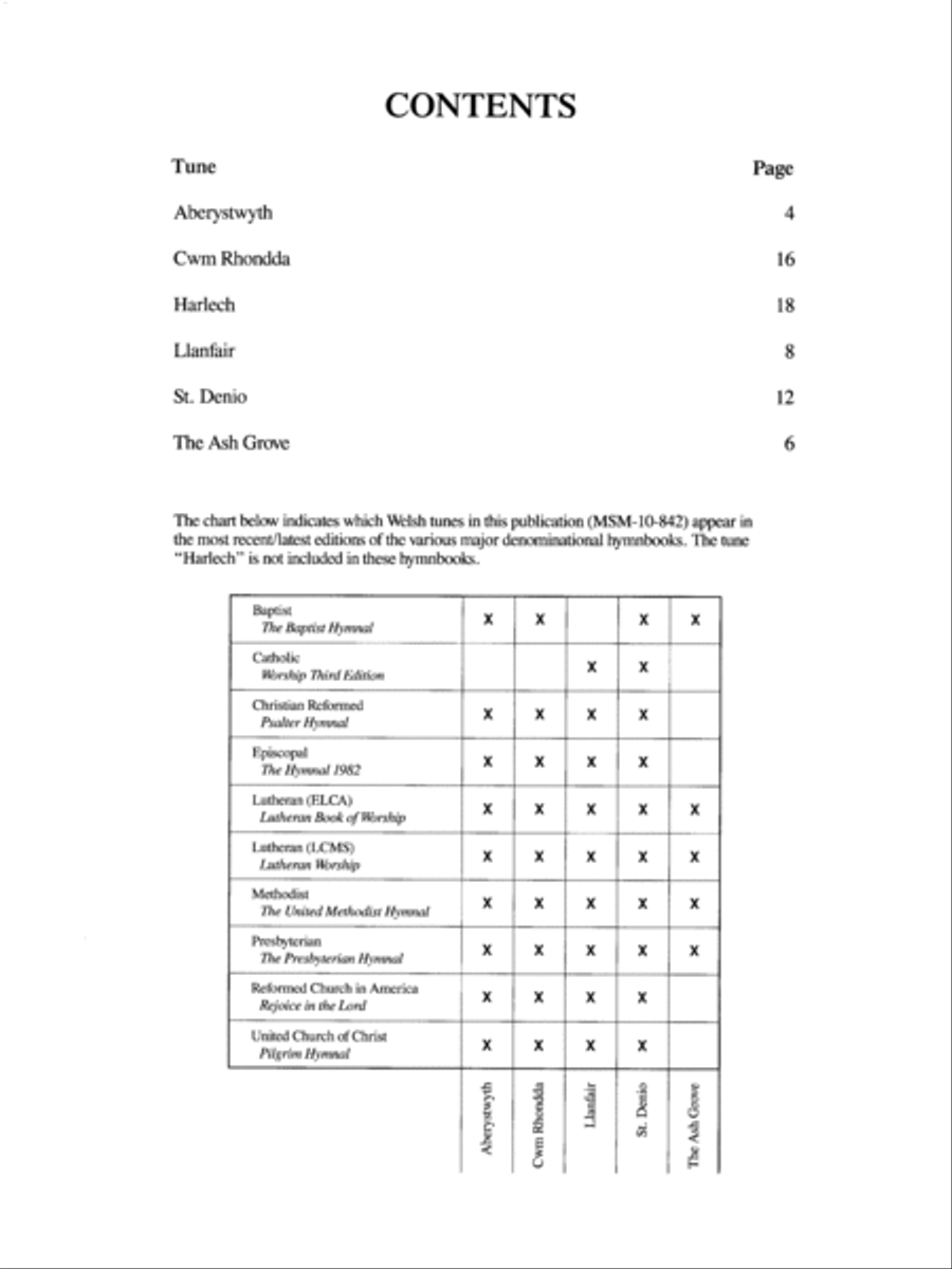 Those Wonderful Welsh, Set 2 Organ scores gallery preview page 1