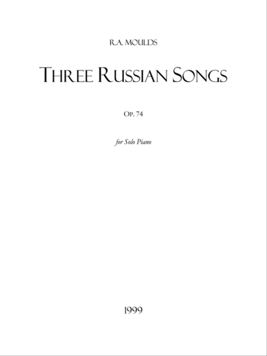 Three Russian Songs, Op. 74, 1999 Small Ensemble scores gallery preview page 3