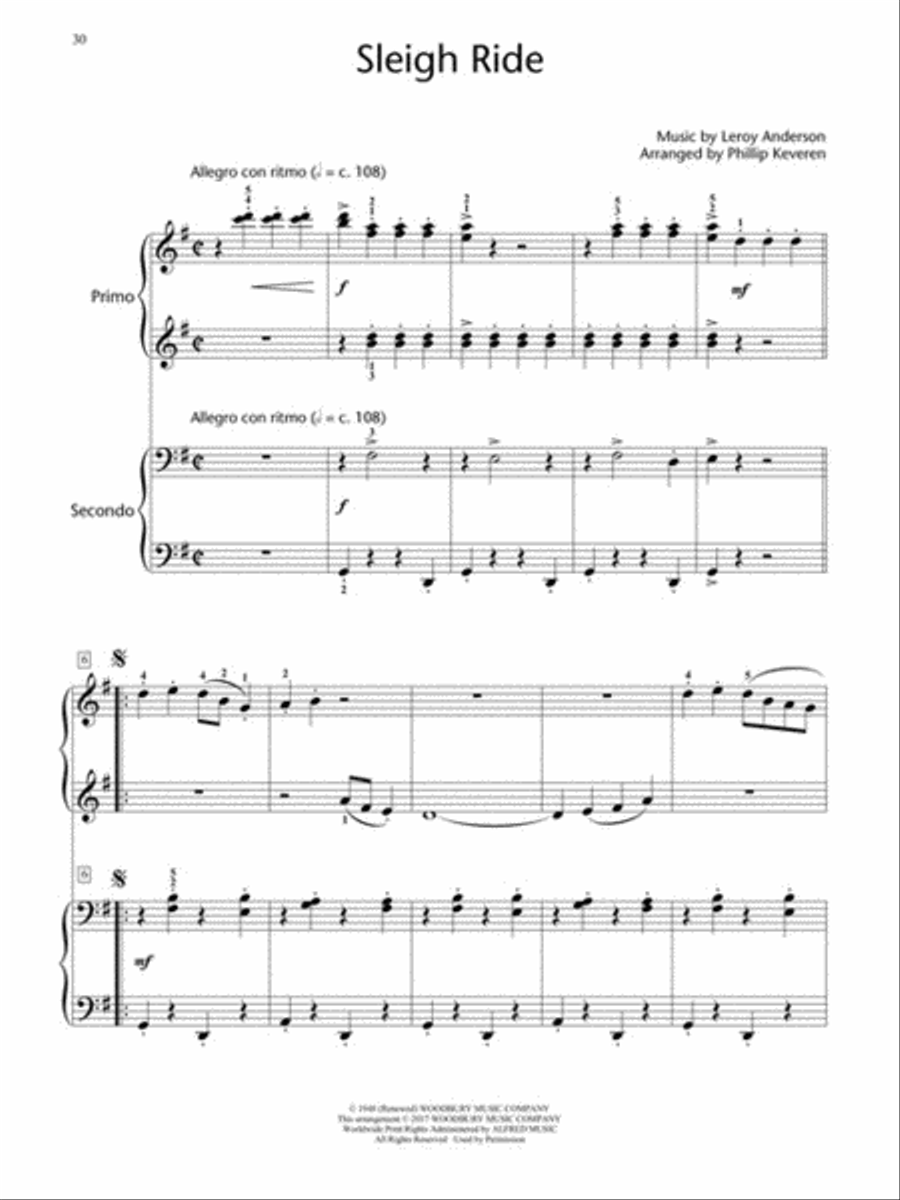 Easy Christmas Duets Piano Method scores gallery preview page 5