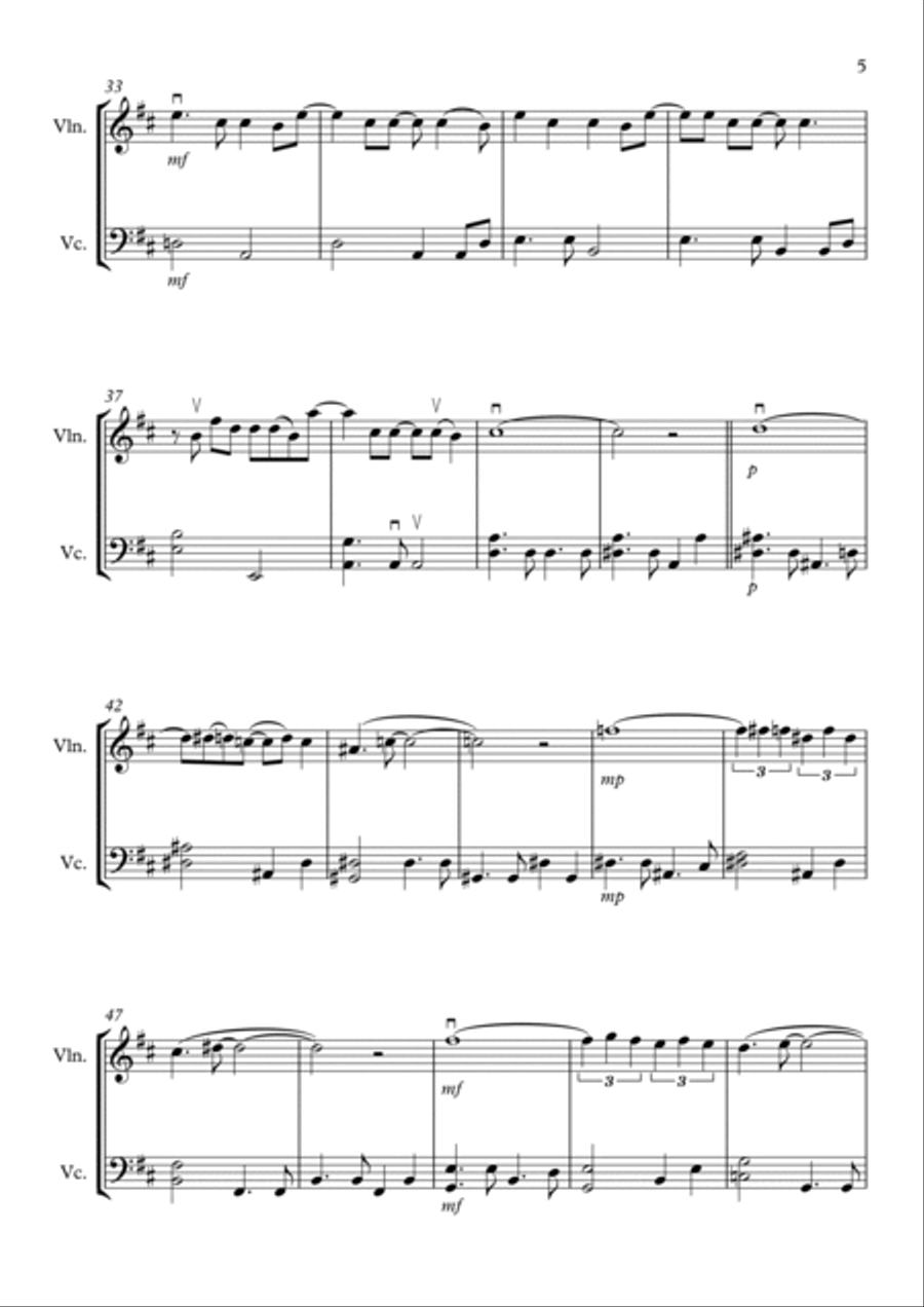 The Girl From Ipanema (garôta De Ipanema) String Duet scores gallery preview page 6
