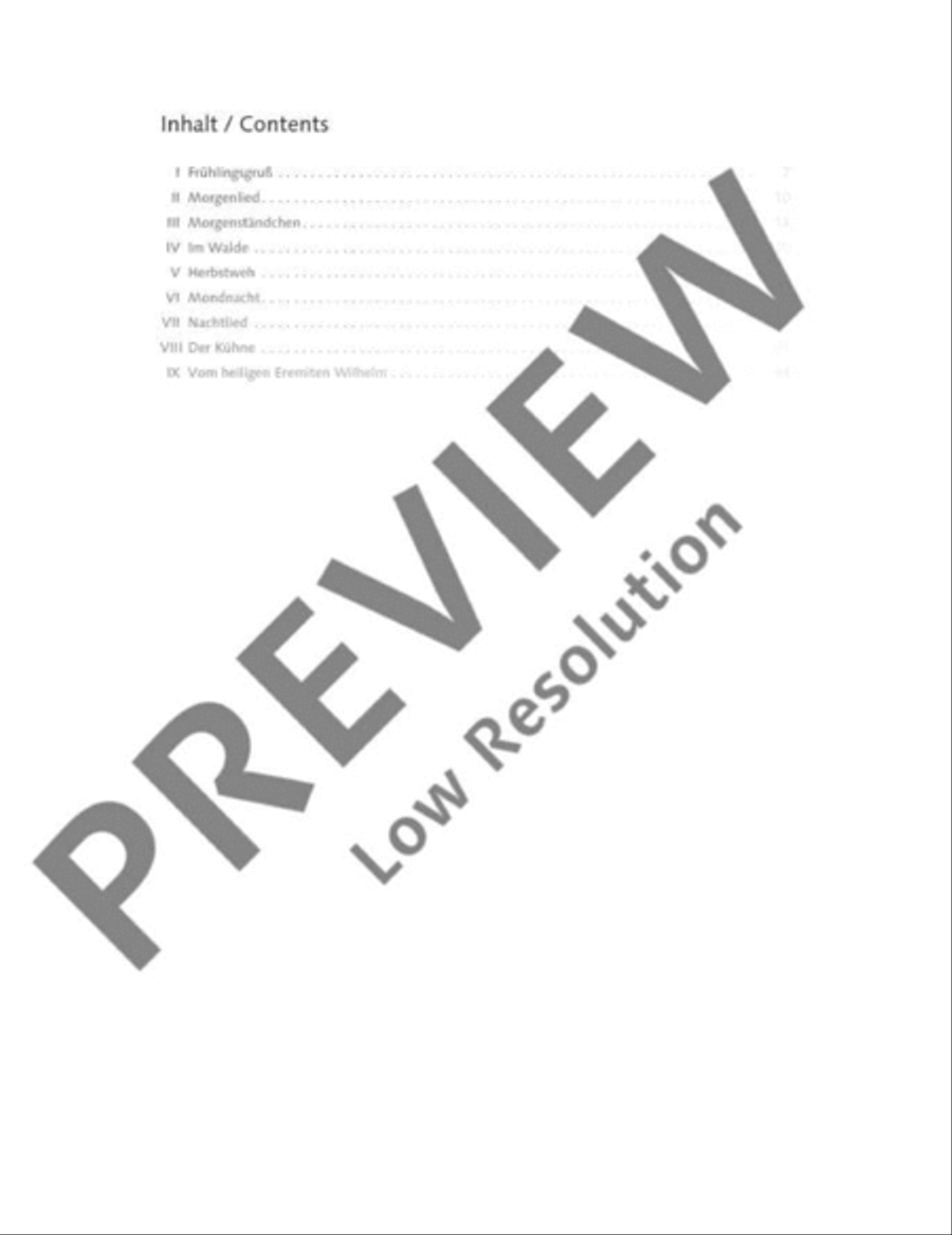 Eichendorff-Lieder Eichendorff-Lieder High Voice scores gallery preview page 4