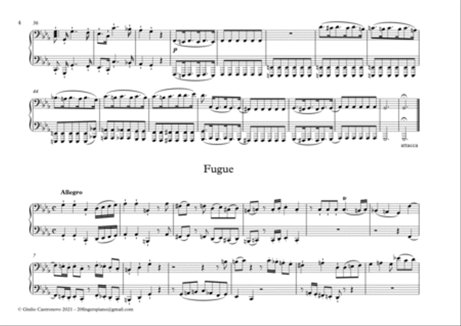 Mozart: Adagio & Fugue KV 546 (+KV 426) for Piano Duet (4 hands) Piano Method scores gallery preview page 4
