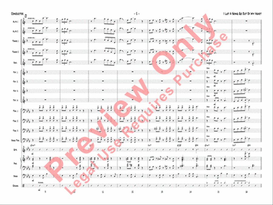 I Let a Song Go Out of My Heart Jazz Ensemble scores gallery preview page 5