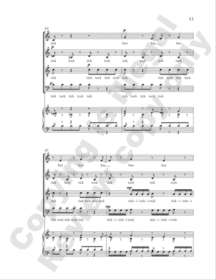 Time Pieces: 4. Clocks 4-Part scores gallery preview page 33