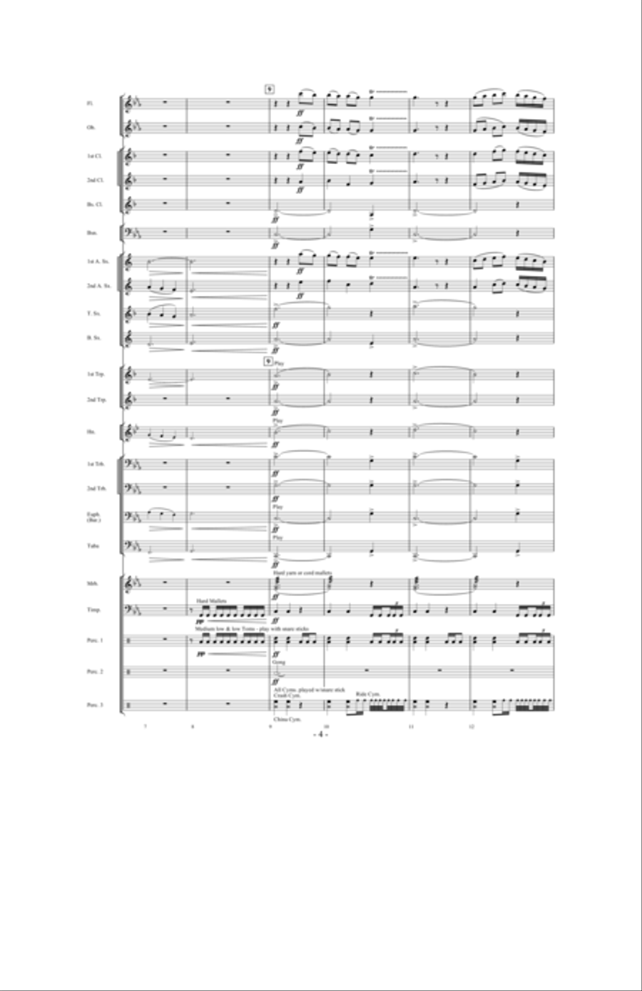 Invocation and African Dance Concert Band scores gallery preview page 3