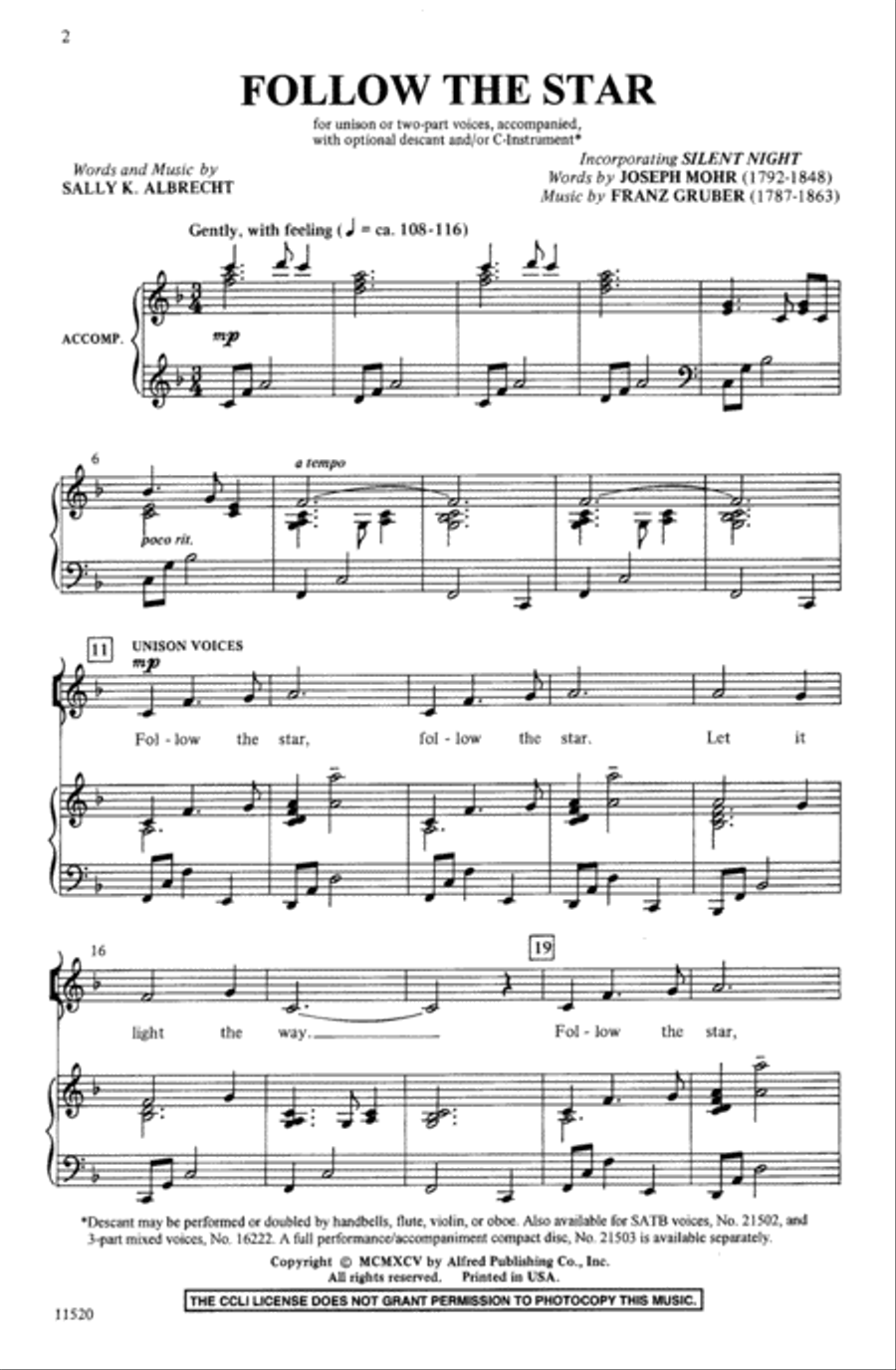 Follow the Star Unison Choir scores gallery preview page 2
