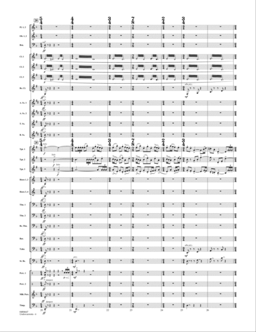 Undercurrents - Conductor Score (Full Score) Concert Band scores gallery preview page 6