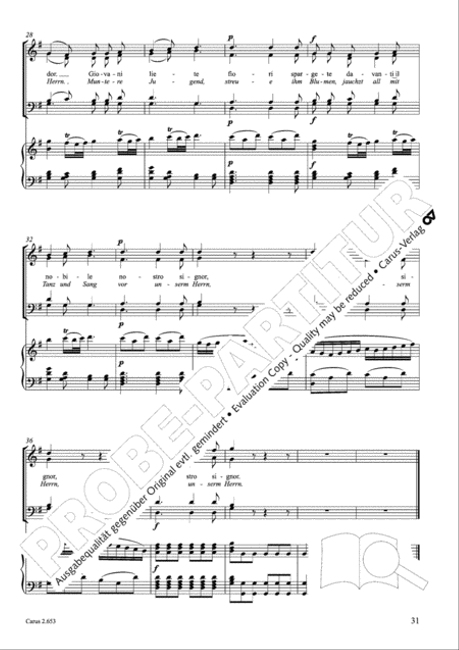 Choral collection Great Opera Choruses - Mozart * Haydn (choir & piano) Choir scores gallery preview page 42