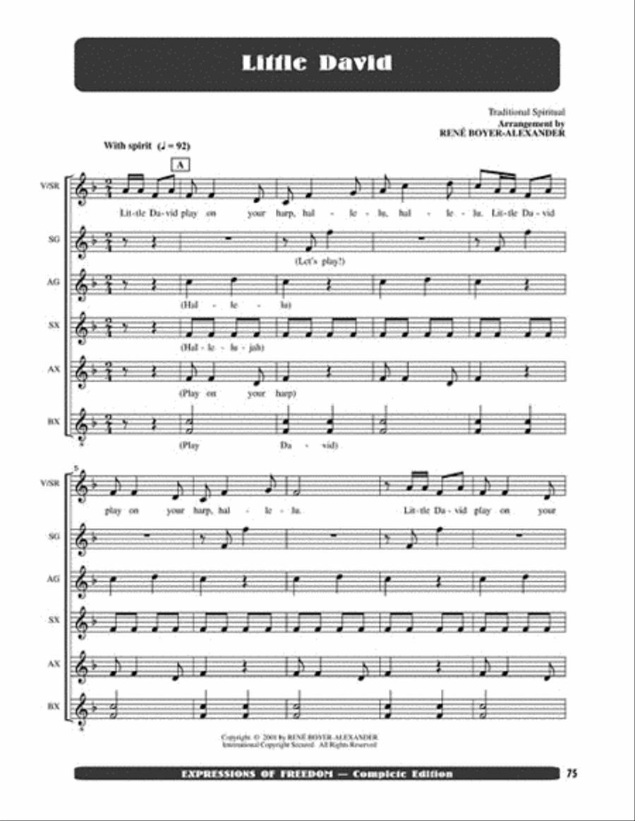 Expressions of Freedom Volume III (Anthology of African-American Spirituals) Sacred scores gallery preview page 7