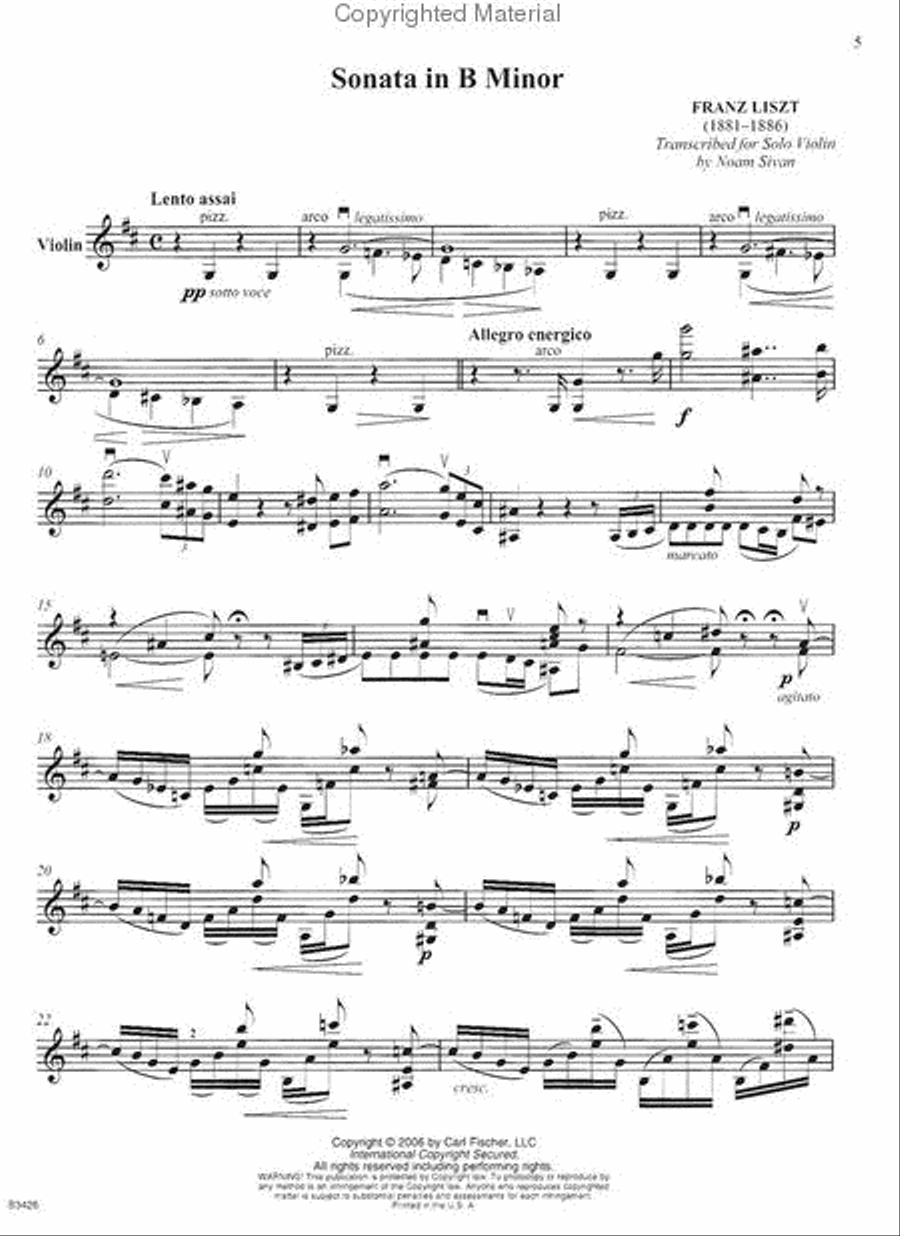 Sonata in B minor Violin Solo scores gallery preview page 2