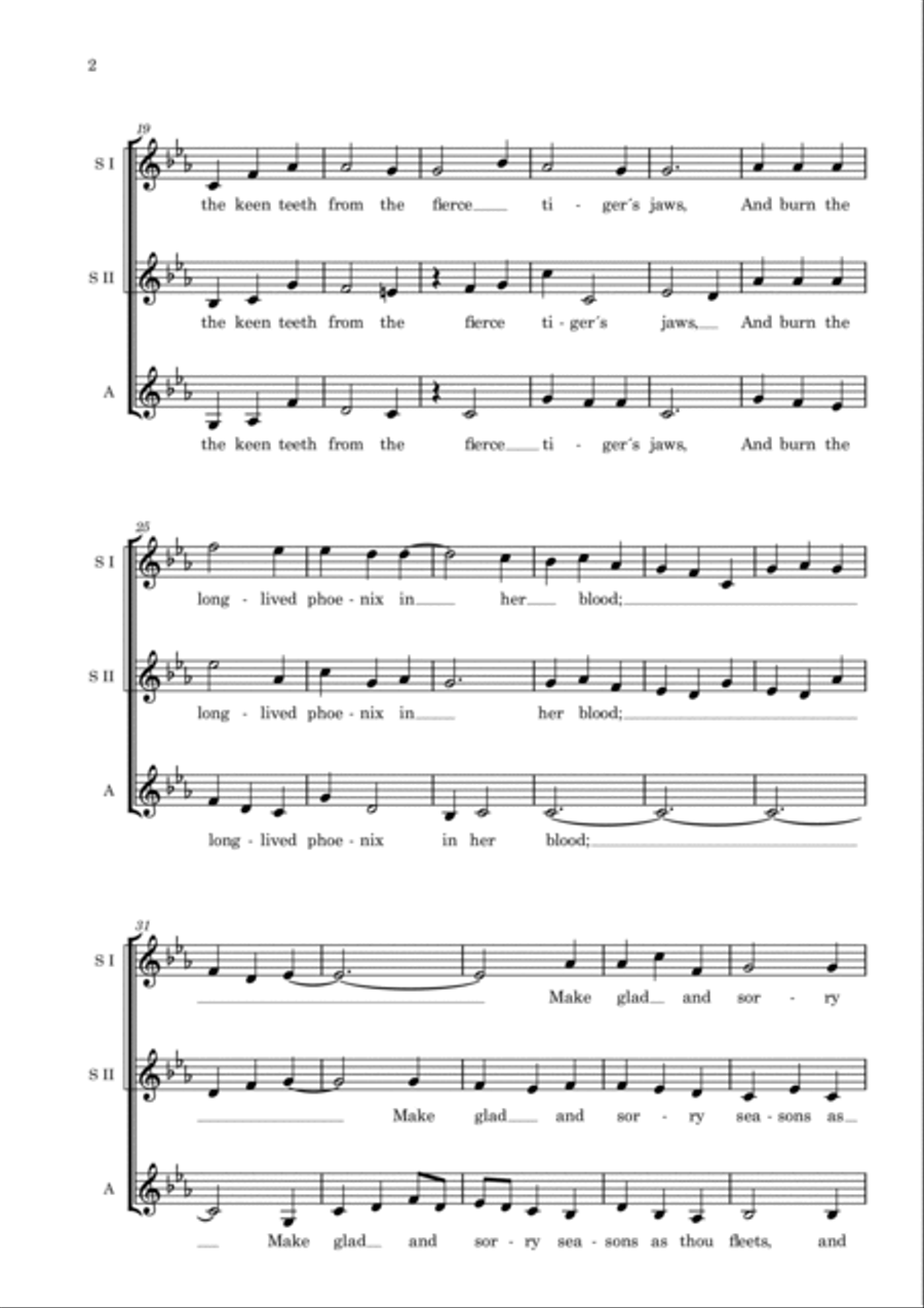 Sonnet XIX SSA scores gallery preview page 2