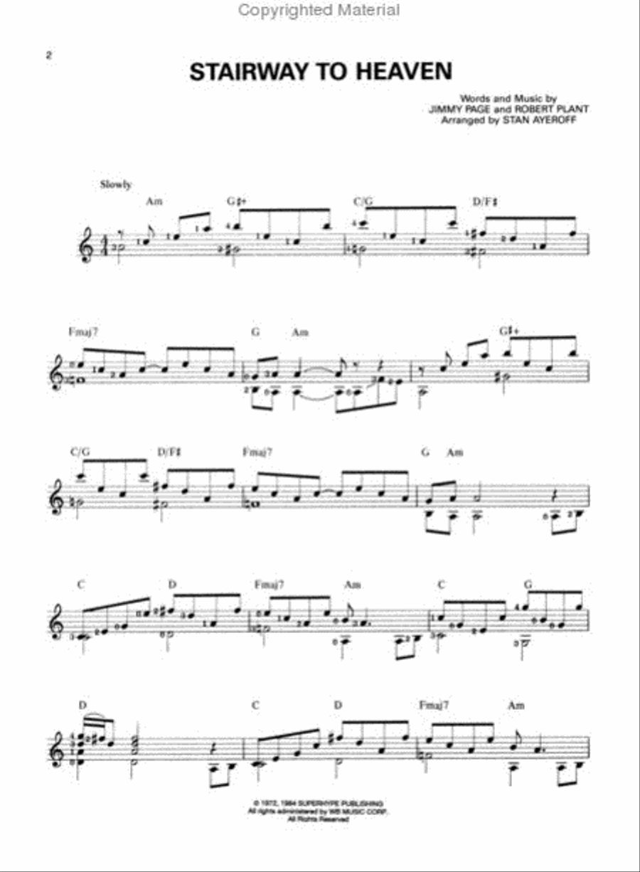 Stairway to Heaven Electric Guitar scores gallery preview page 2