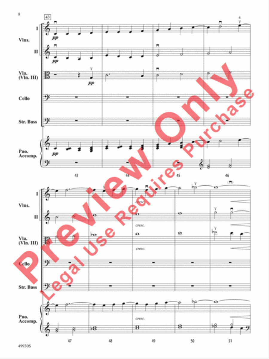 A Quiet Peace String Orchestra scores gallery preview page 9