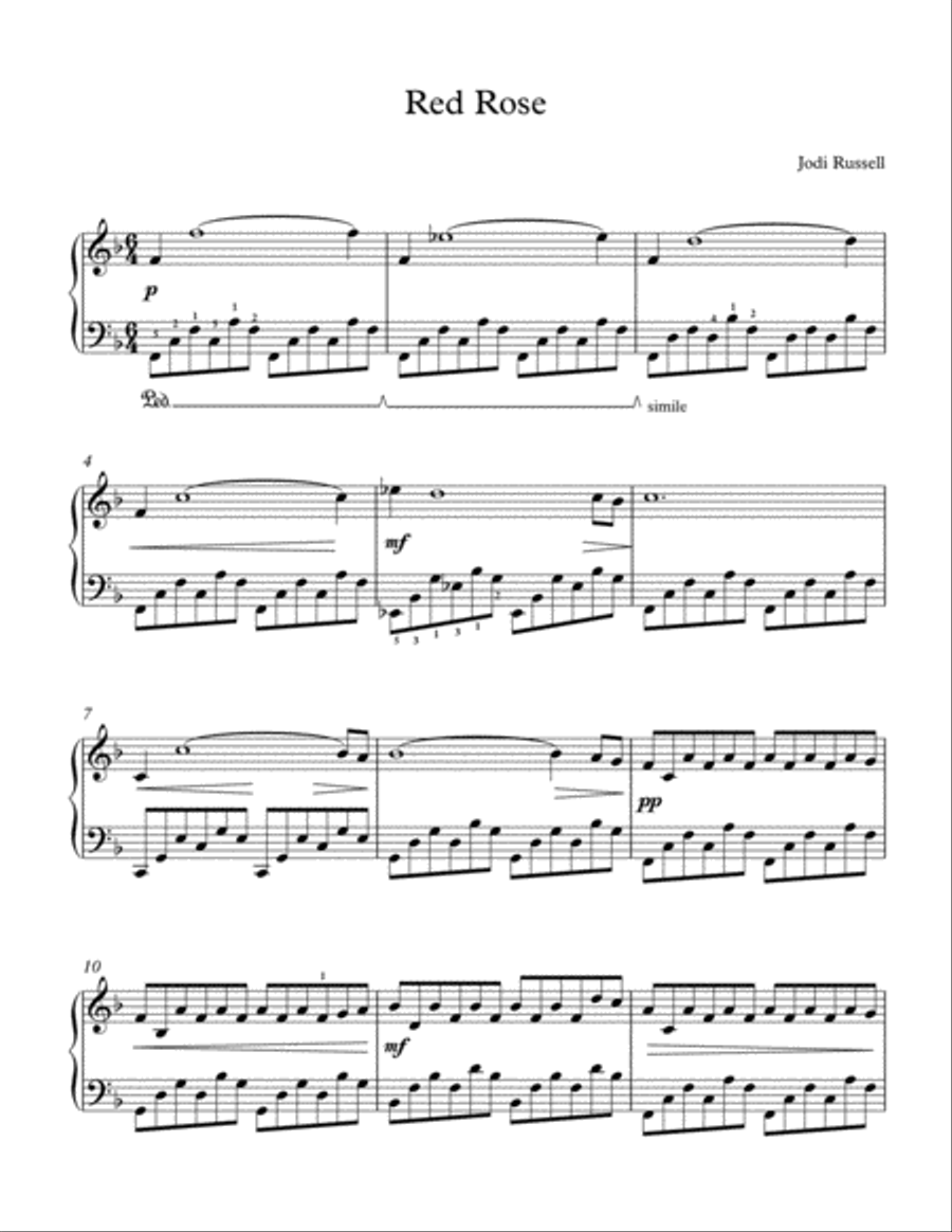 Red Rose Red Rose Piano Method scores gallery preview page 2