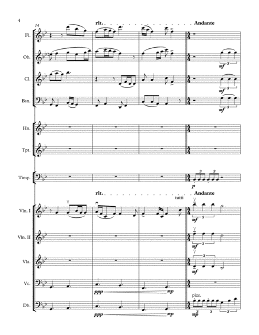Sonata Rondo mostly in Bb Major Full Orchestra scores gallery preview page 4