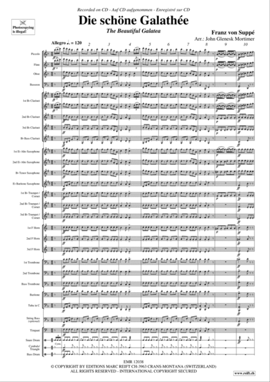 Die schone Galathee Concert Band scores gallery preview page 3