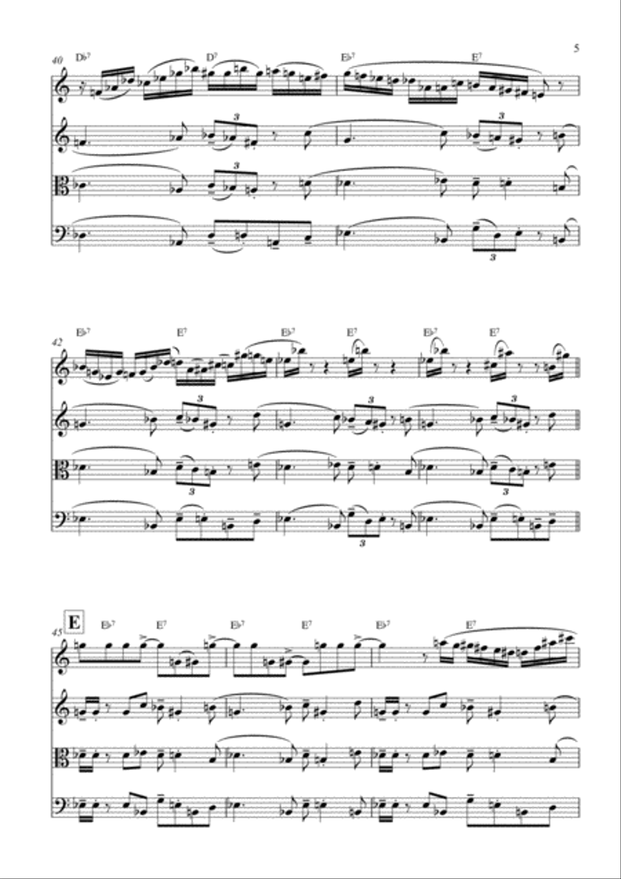 Epistrophy String Quartet scores gallery preview page 5